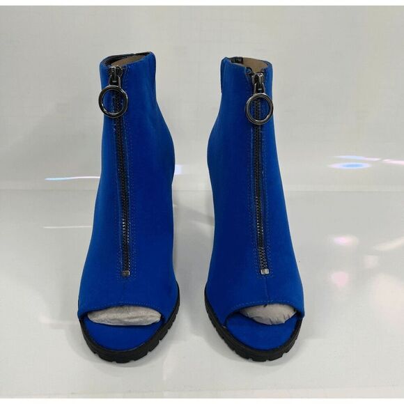 Bar III Women's Dillian Front Zip Shooties - Cobalt 7M - Picture 2 of 9